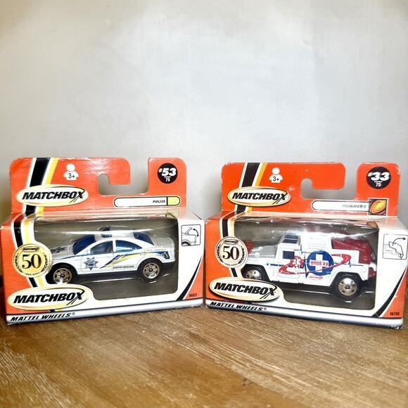 Matchbox 50th Anniversary Lot – #53 Police Car & #33 Hummer - Picture 1 of 8